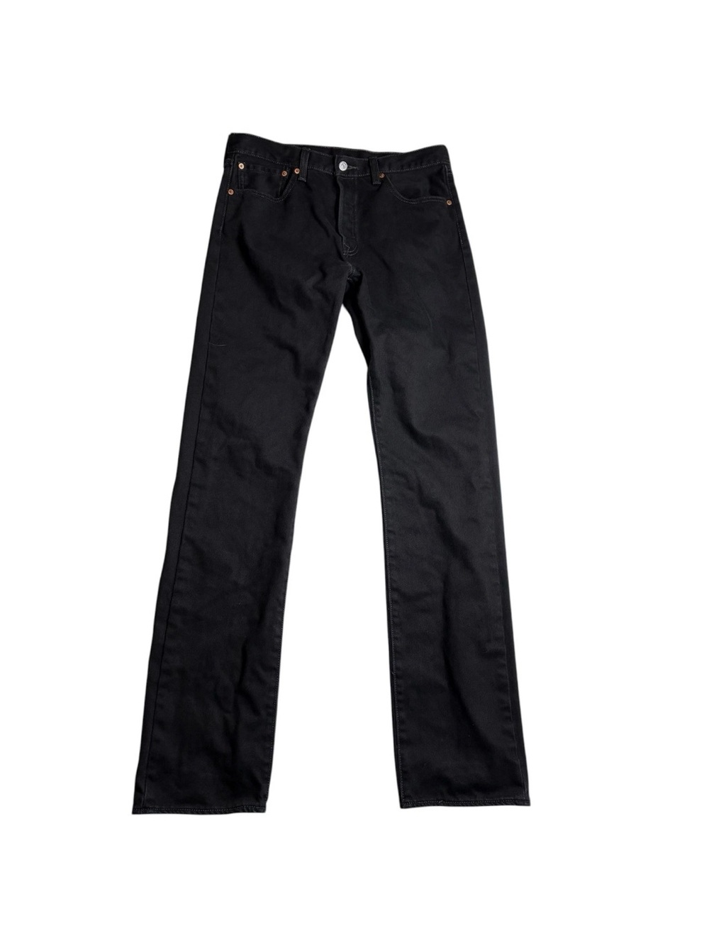 Levis 501 Jeans Original Straight Leg Button Fly 100% Cotton 33x35 Black